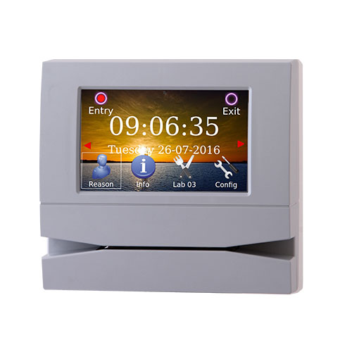 LETTORE DI BADGE TECHNODRIVE FINGER CLOCK A BANDA MAGNETICA CON DISPLAY TOUCH SCREEN E PoE INTEGRATO MARCATEMPO TIMBRACARTELLINI
